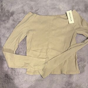PacSun Beige Long Sleeve Top